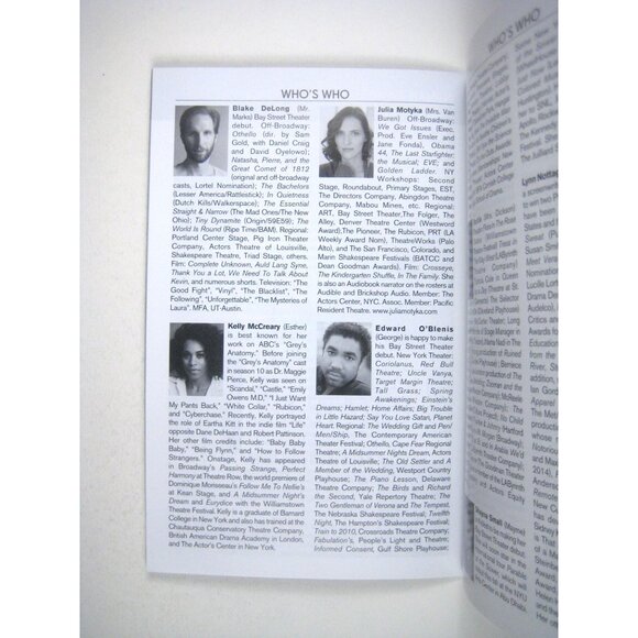 Intimate Apparel Program Lynn Nottage Bay Street Theater 2017 Sag Harbour - Picture 4 of 5